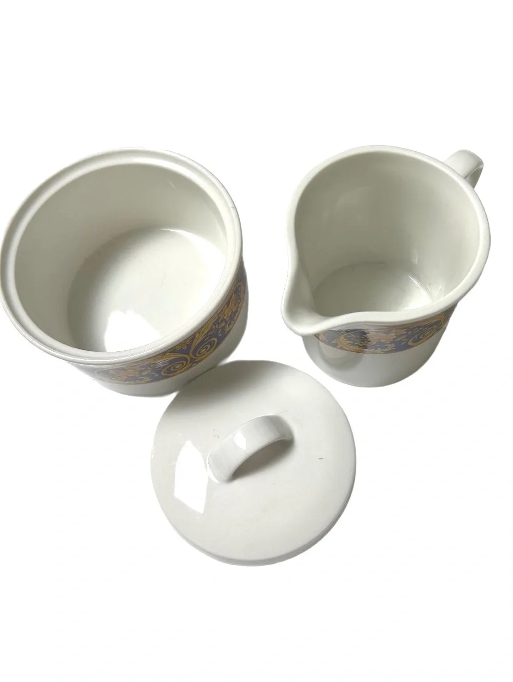 Lynns Fine China Coffee/Tea Set with Creamer and Sugar Bowl